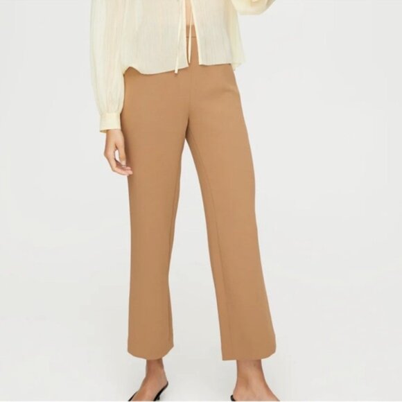 Aritzia Babaton Navy Blue Straight Leg kick Flare Pants Size 6 - Picture 2 of 12